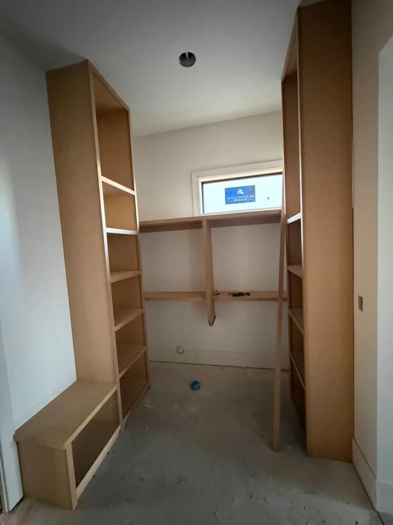 Custom closet millwork and shelving